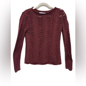 ANTONIO MELANI Maroon Knit Sweater